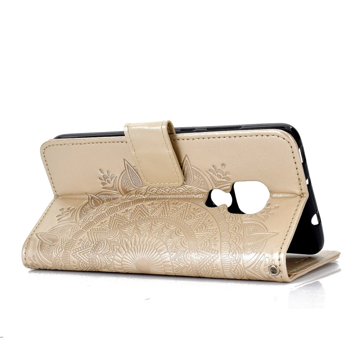 For Huawei Mate 20 Totem Flower Embossed Horizontal Flip TPU + PU Leather Case with Holder & Card Slots & Wallet