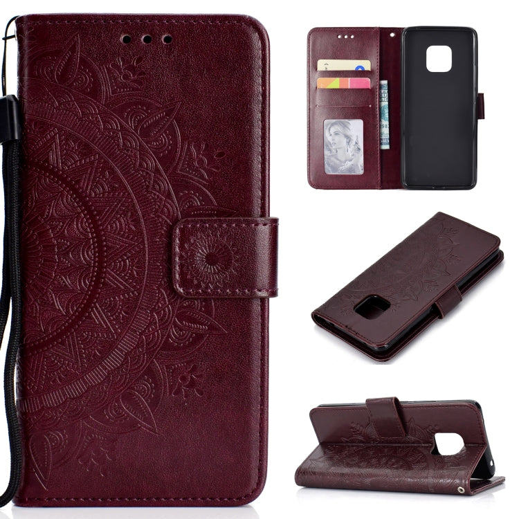 For Huawei Mate 20 Pro Totem Flower Embossed Horizontal Flip TPU + PU Leather Case with Holder & Card Slots & Wallet