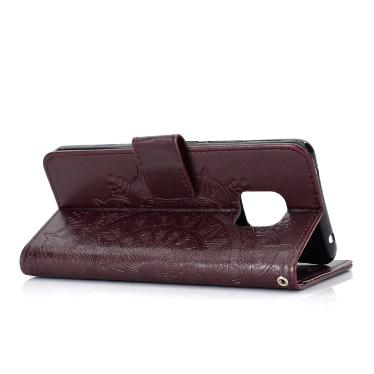 For Huawei Mate 20 Pro Totem Flower Embossed Horizontal Flip TPU + PU Leather Case with Holder & Card Slots & Wallet
