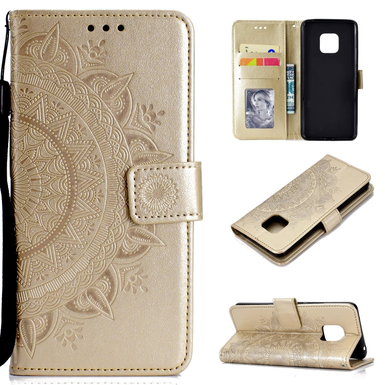 For Huawei Mate 20 Pro Totem Flower Embossed Horizontal Flip TPU + PU Leather Case with Holder & Card Slots & Wallet