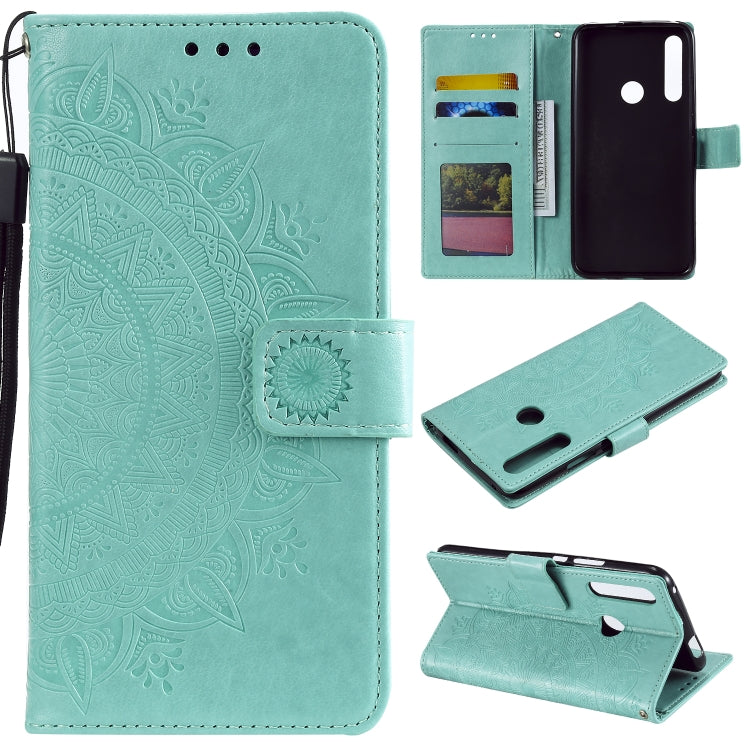 For Huawei P smart Z Totem Flower Embossed Horizontal Flip TPU + PU Leather Case with Holder & Card Slots & Wallet