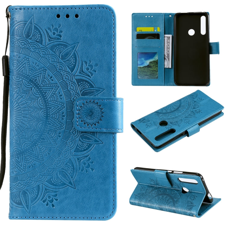 For Huawei P smart Z Totem Flower Embossed Horizontal Flip TPU + PU Leather Case with Holder & Card Slots & Wallet