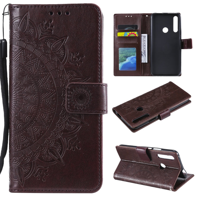 For Huawei P smart Z Totem Flower Embossed Horizontal Flip TPU + PU Leather Case with Holder & Card Slots & Wallet