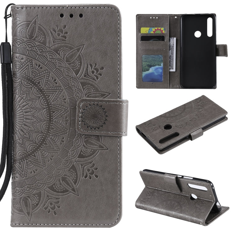 For Huawei P smart Z Totem Flower Embossed Horizontal Flip TPU + PU Leather Case with Holder & Card Slots & Wallet
