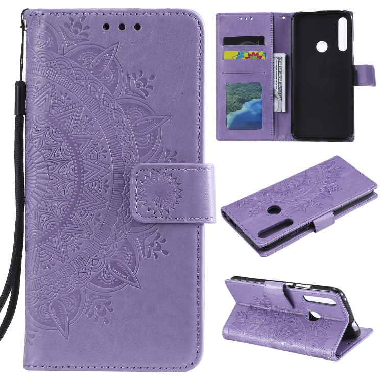 For Huawei P smart Z Totem Flower Embossed Horizontal Flip TPU + PU Leather Case with Holder & Card Slots & Wallet