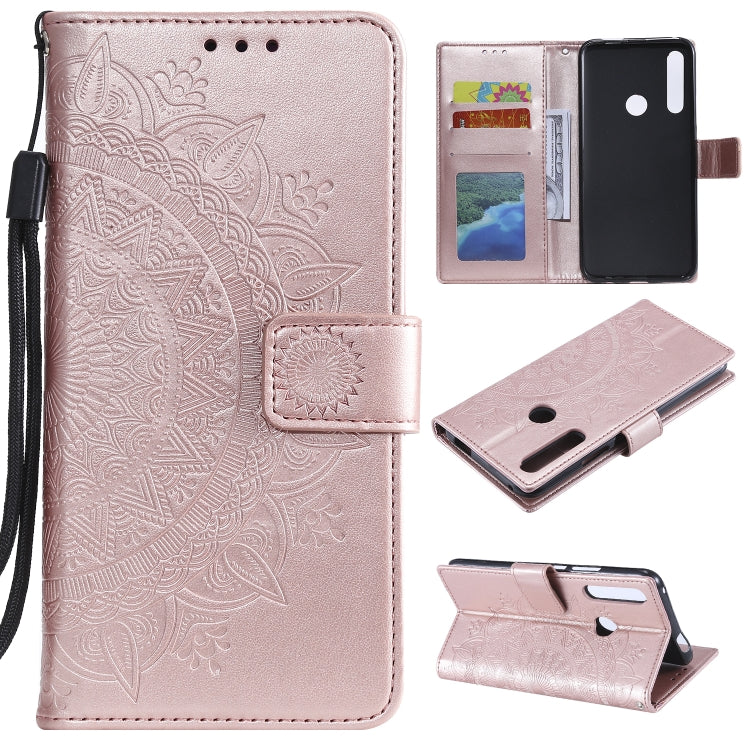 For Huawei P smart Z Totem Flower Embossed Horizontal Flip TPU + PU Leather Case with Holder & Card Slots & Wallet