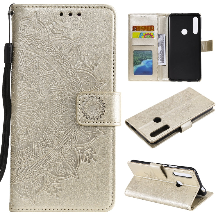 For Huawei P smart Z Totem Flower Embossed Horizontal Flip TPU + PU Leather Case with Holder & Card Slots & Wallet