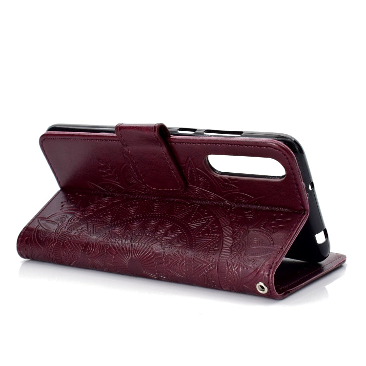 For Huawei P20 Pro Totem Flower Embossed Horizontal Flip TPU + PU Leather Case with Holder & Card Slots & Wallet