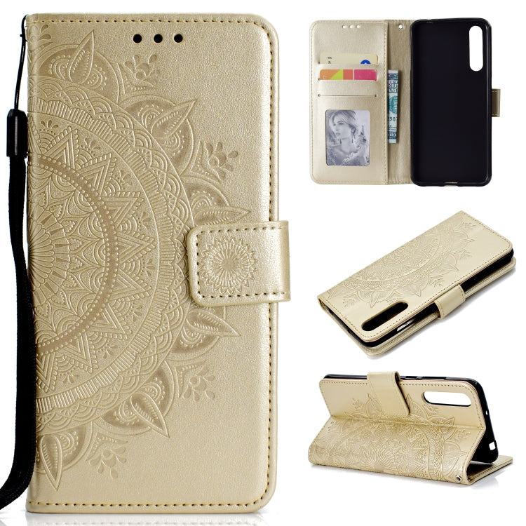 For Huawei P20 Pro Totem Flower Embossed Horizontal Flip TPU + PU Leather Case with Holder & Card Slots & Wallet