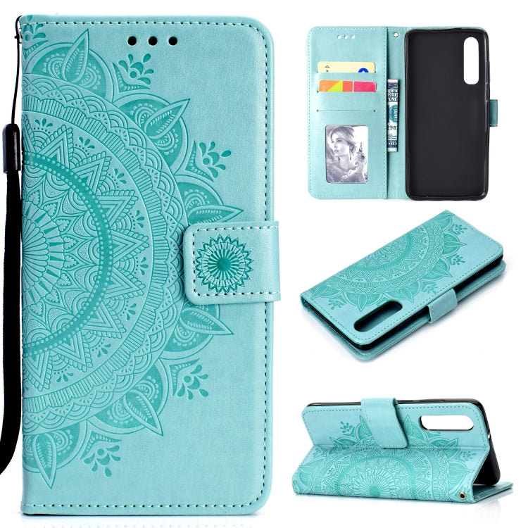 For Huawei P30 Totem Flower Embossed Horizontal Flip TPU + PU Leather Case with Holder & Card Slots & Wallet