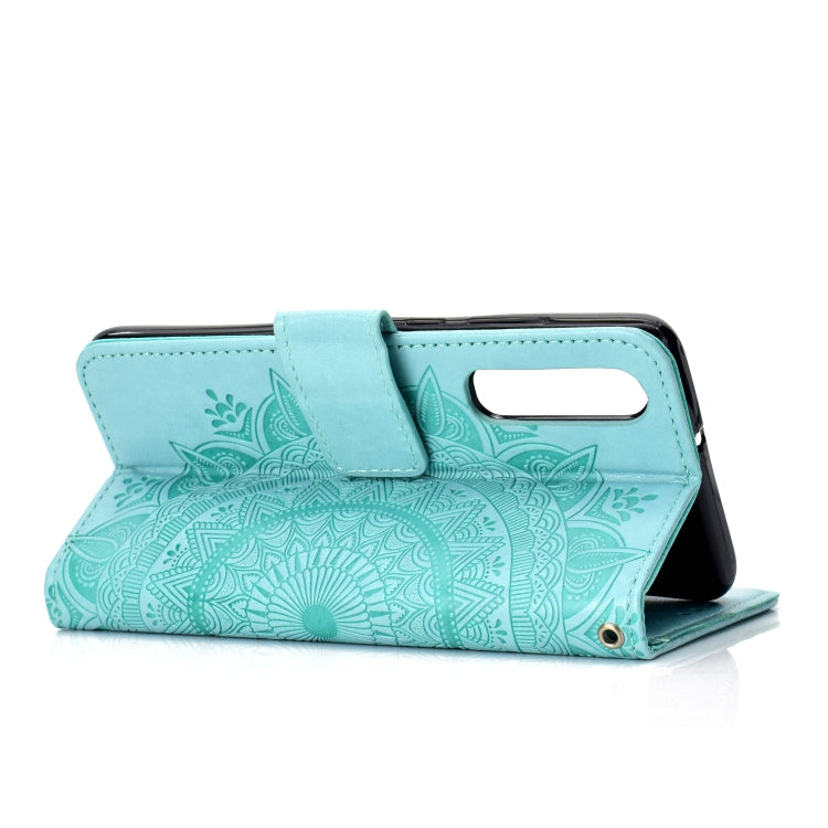 For Huawei P30 Totem Flower Embossed Horizontal Flip TPU + PU Leather Case with Holder & Card Slots & Wallet