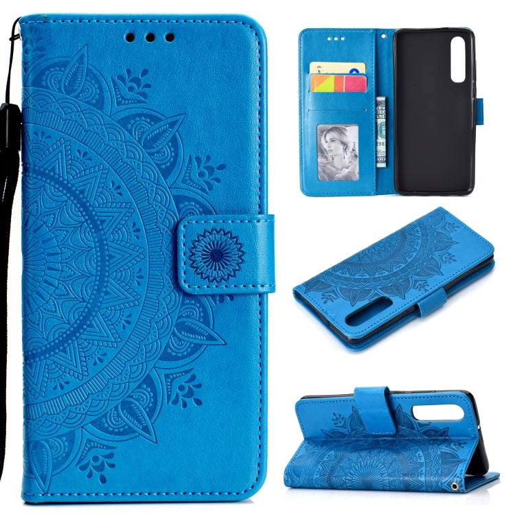 For Huawei P30 Totem Flower Embossed Horizontal Flip TPU + PU Leather Case with Holder & Card Slots & Wallet