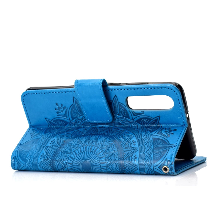 For Huawei P30 Totem Flower Embossed Horizontal Flip TPU + PU Leather Case with Holder & Card Slots & Wallet