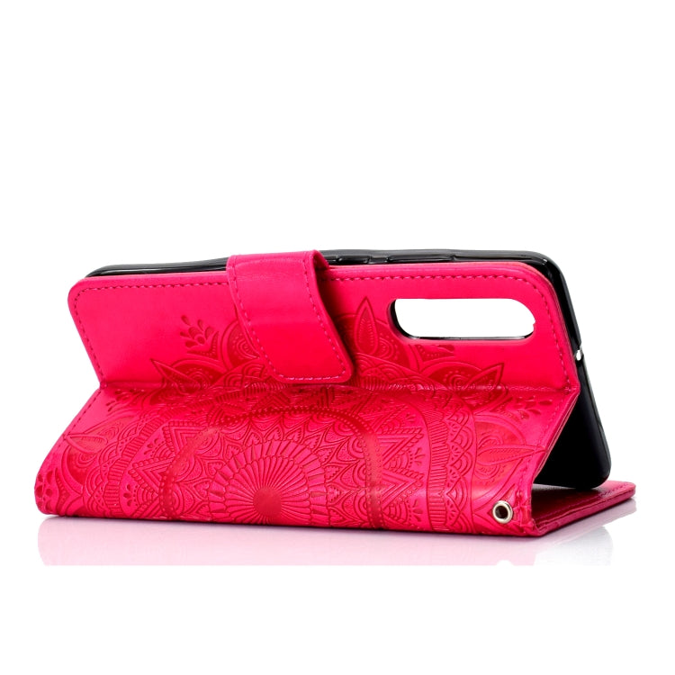 For Huawei P30 Totem Flower Embossed Horizontal Flip TPU + PU Leather Case with Holder & Card Slots & Wallet