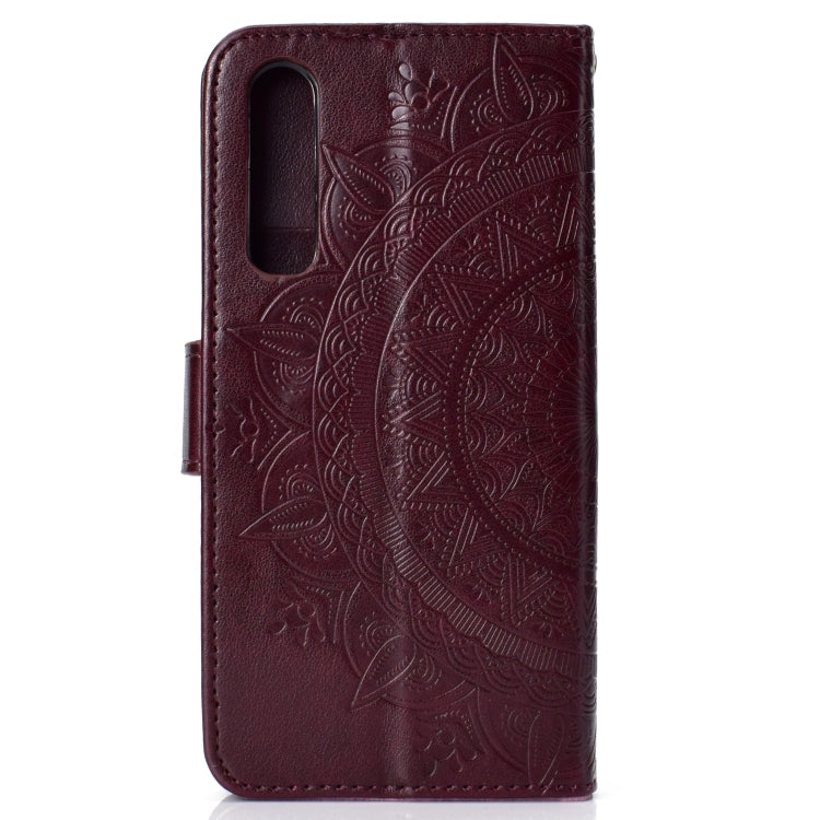 For Huawei P30 Totem Flower Embossed Horizontal Flip TPU + PU Leather Case with Holder & Card Slots & Wallet