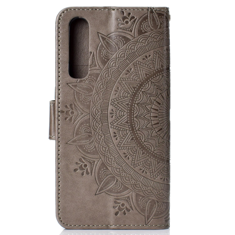 For Huawei P30 Totem Flower Embossed Horizontal Flip TPU + PU Leather Case with Holder & Card Slots & Wallet