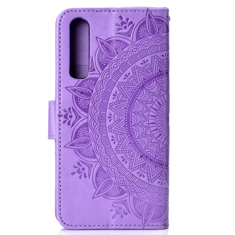 For Huawei P30 Totem Flower Embossed Horizontal Flip TPU + PU Leather Case with Holder & Card Slots & Wallet