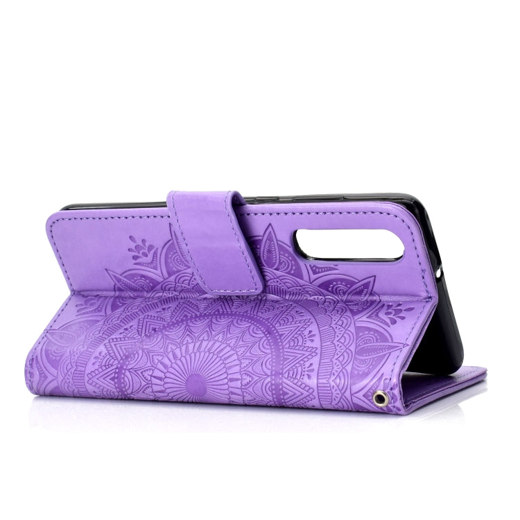 For Huawei P30 Totem Flower Embossed Horizontal Flip TPU + PU Leather Case with Holder & Card Slots & Wallet