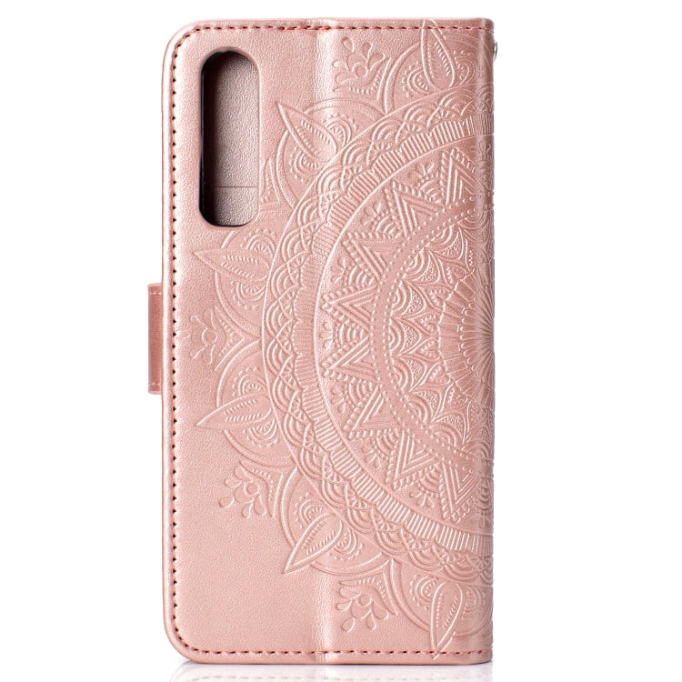 For Huawei P30 Totem Flower Embossed Horizontal Flip TPU + PU Leather Case with Holder & Card Slots & Wallet