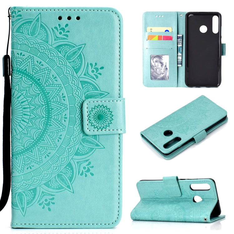 For Huawei P30 Lite Totem Flower Embossed Horizontal Flip TPU + PU Leather Case with Holder & Card Slots & Wallet