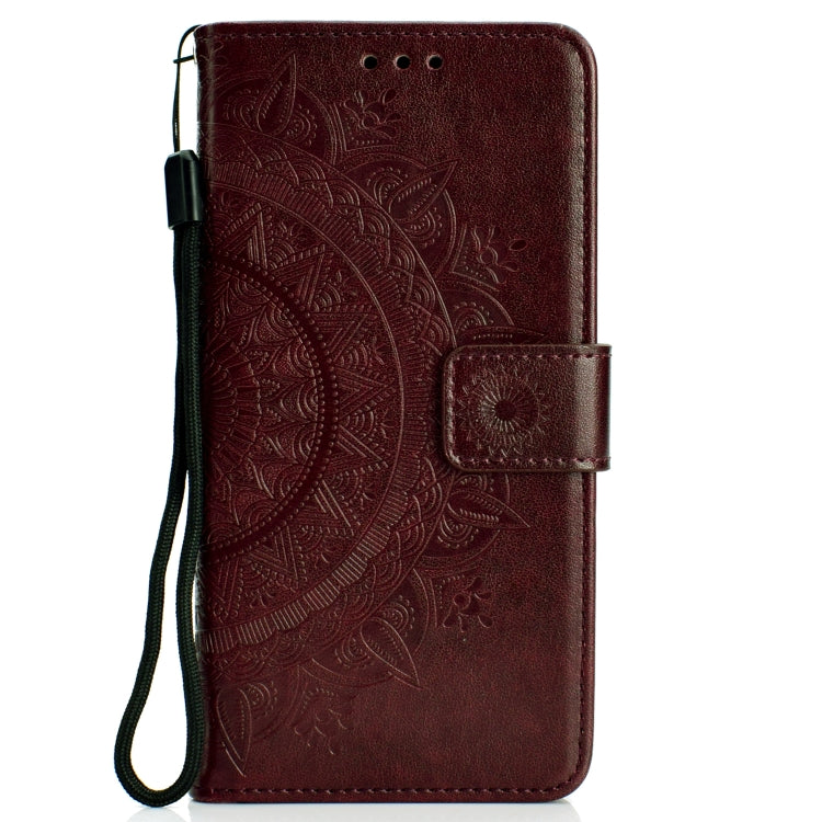 For Huawei P30 Lite Totem Flower Embossed Horizontal Flip TPU + PU Leather Case with Holder & Card Slots & Wallet