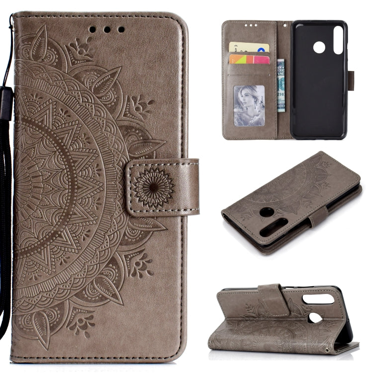 For Huawei P30 Lite Totem Flower Embossed Horizontal Flip TPU + PU Leather Case with Holder & Card Slots & Wallet