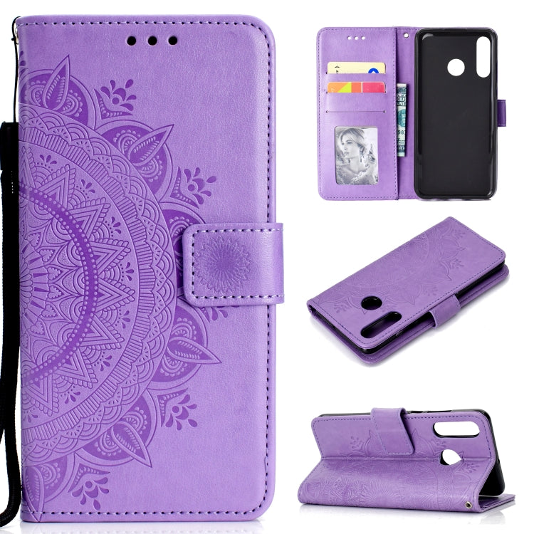 For Huawei P30 Lite Totem Flower Embossed Horizontal Flip TPU + PU Leather Case with Holder & Card Slots & Wallet