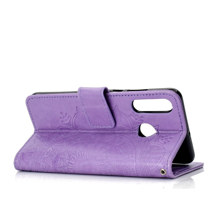 For Huawei P30 Lite Totem Flower Embossed Horizontal Flip TPU + PU Leather Case with Holder & Card Slots & Wallet