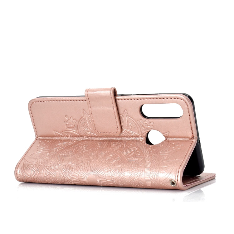 For Huawei P30 Lite Totem Flower Embossed Horizontal Flip TPU + PU Leather Case with Holder & Card Slots & Wallet