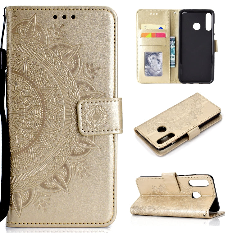 For Huawei P30 Lite Totem Flower Embossed Horizontal Flip TPU + PU Leather Case with Holder & Card Slots & Wallet