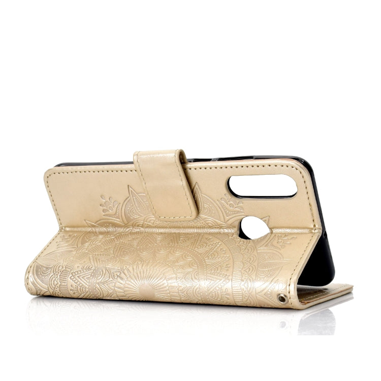 For Huawei P30 Lite Totem Flower Embossed Horizontal Flip TPU + PU Leather Case with Holder & Card Slots & Wallet