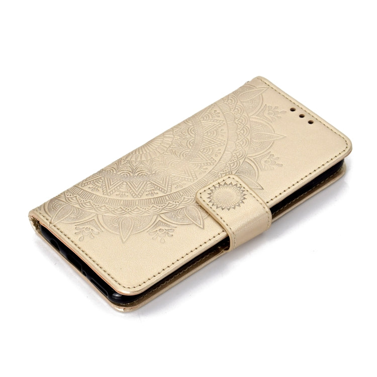 For Huawei P30 Lite Totem Flower Embossed Horizontal Flip TPU + PU Leather Case with Holder & Card Slots & Wallet