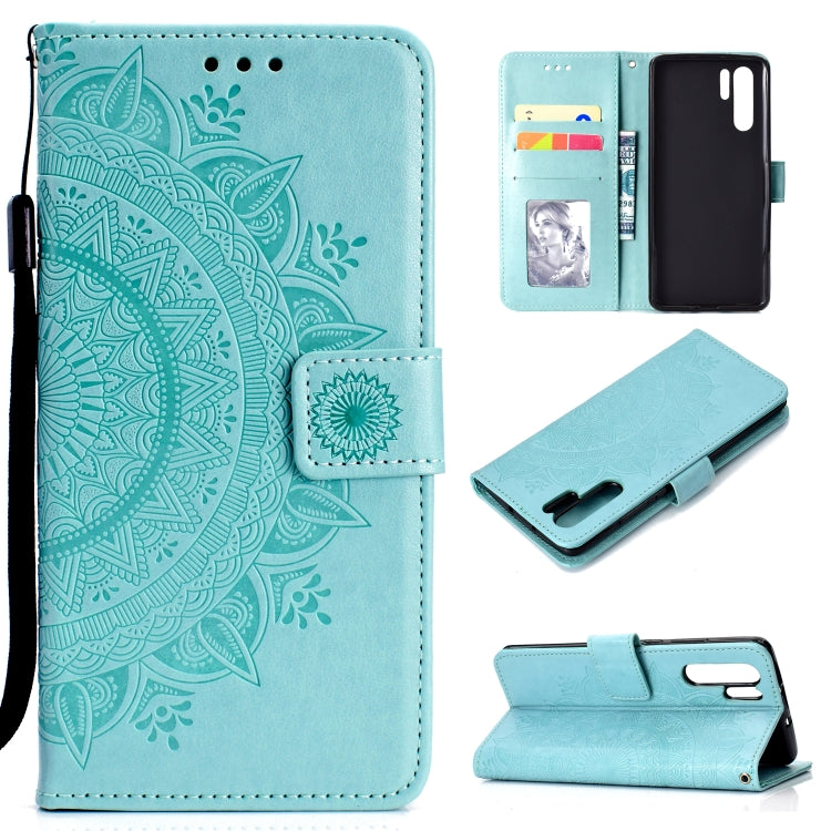 For Huawei P30 Pro Totem Flower Embossed Horizontal Flip TPU + PU Leather Case with Holder & Card Slots & Wallet