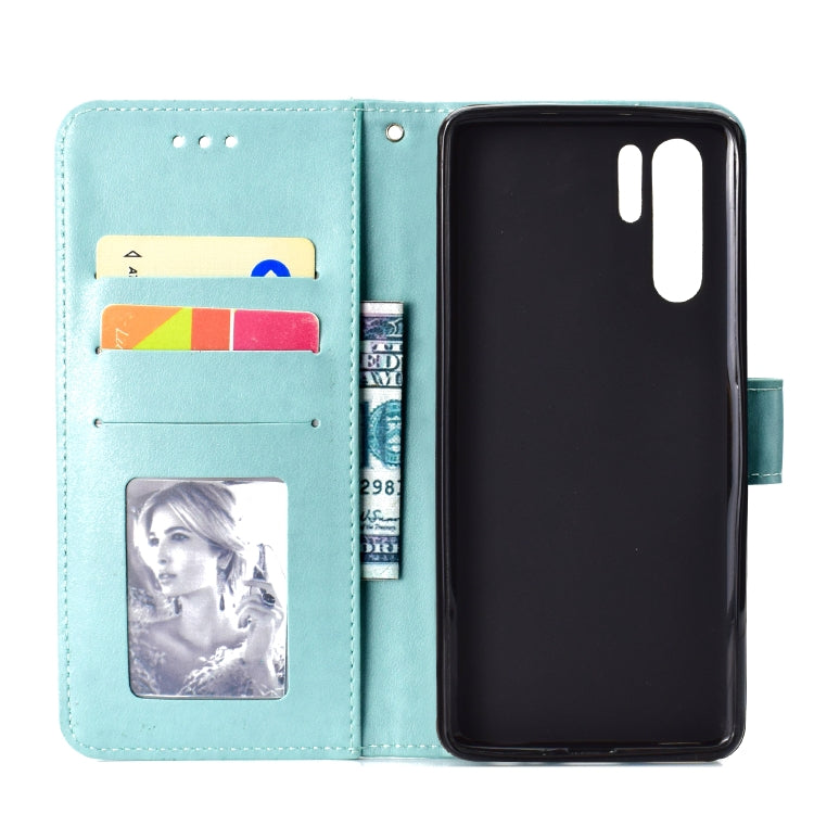 For Huawei P30 Pro Totem Flower Embossed Horizontal Flip TPU + PU Leather Case with Holder & Card Slots & Wallet