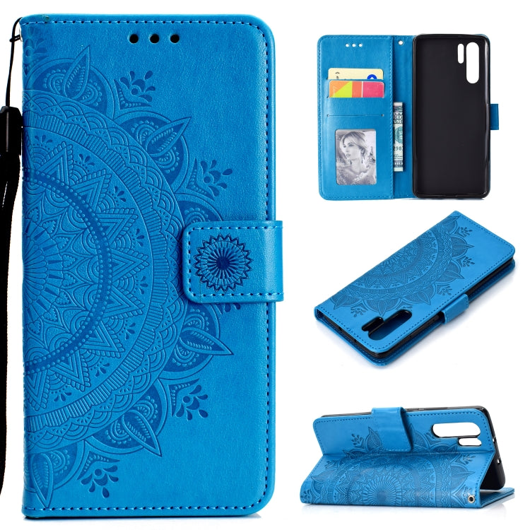 For Huawei P30 Pro Totem Flower Embossed Horizontal Flip TPU + PU Leather Case with Holder & Card Slots & Wallet