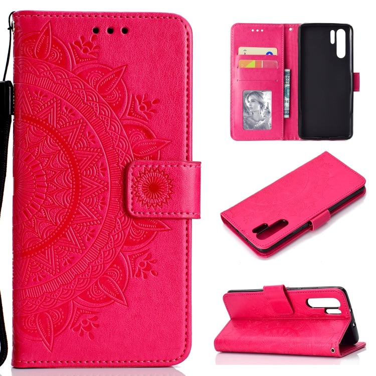 For Huawei P30 Pro Totem Flower Embossed Horizontal Flip TPU + PU Leather Case with Holder & Card Slots & Wallet