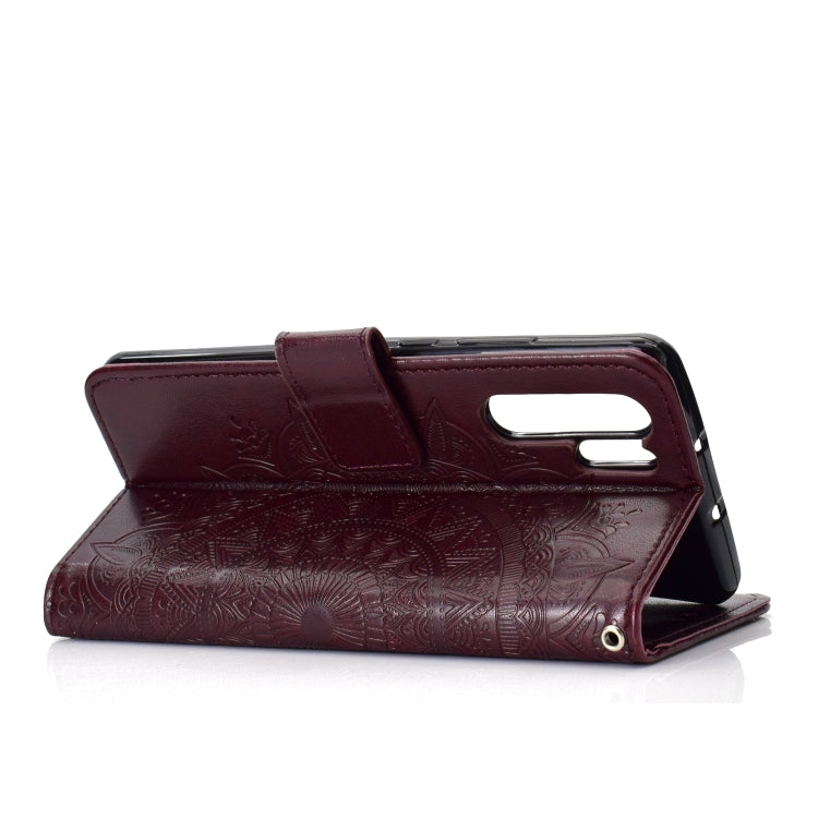 For Huawei P30 Pro Totem Flower Embossed Horizontal Flip TPU + PU Leather Case with Holder & Card Slots & Wallet