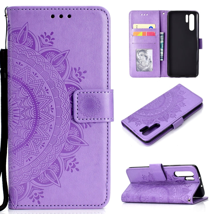 For Huawei P30 Pro Totem Flower Embossed Horizontal Flip TPU + PU Leather Case with Holder & Card Slots & Wallet