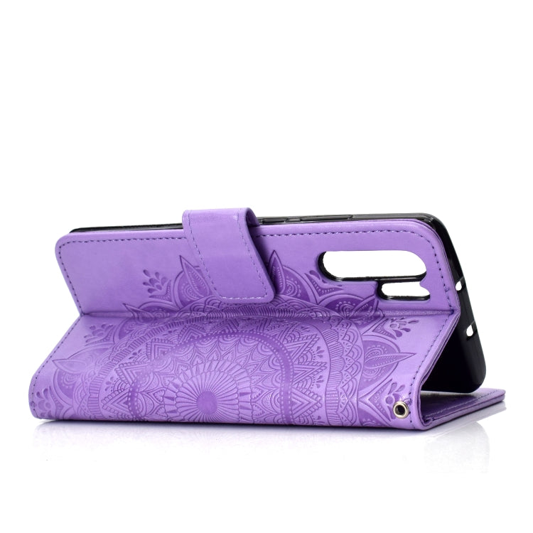 For Huawei P30 Pro Totem Flower Embossed Horizontal Flip TPU + PU Leather Case with Holder & Card Slots & Wallet