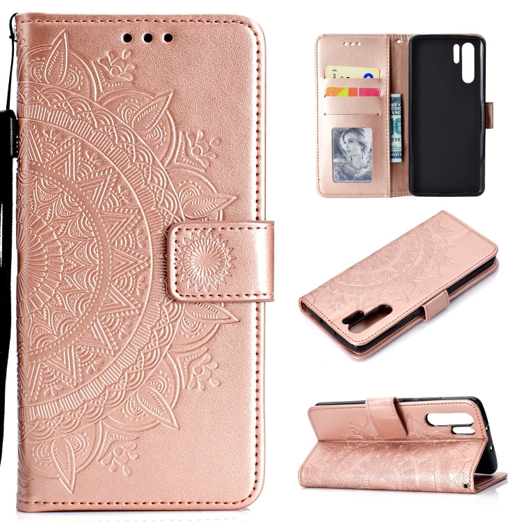 For Huawei P30 Pro Totem Flower Embossed Horizontal Flip TPU + PU Leather Case with Holder & Card Slots & Wallet