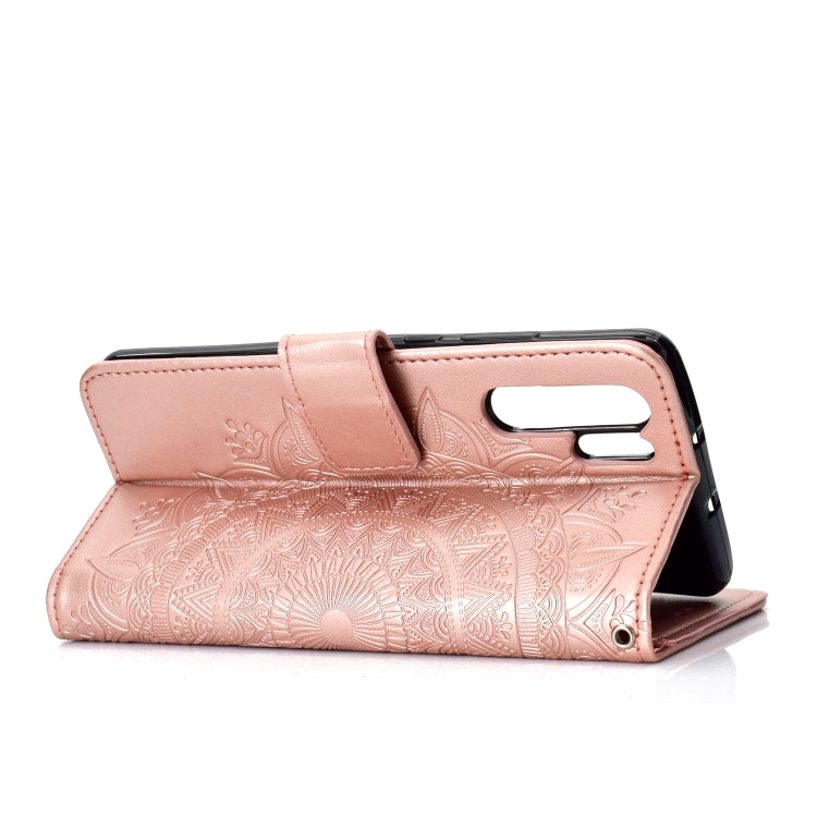 For Huawei P30 Pro Totem Flower Embossed Horizontal Flip TPU + PU Leather Case with Holder & Card Slots & Wallet