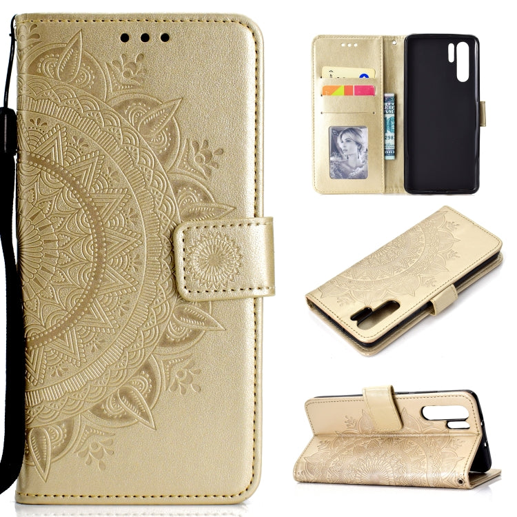For Huawei P30 Pro Totem Flower Embossed Horizontal Flip TPU + PU Leather Case with Holder & Card Slots & Wallet