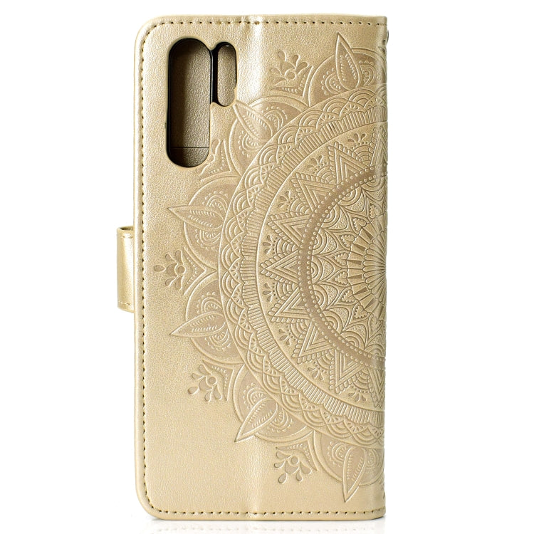 For Huawei P30 Pro Totem Flower Embossed Horizontal Flip TPU + PU Leather Case with Holder & Card Slots & Wallet