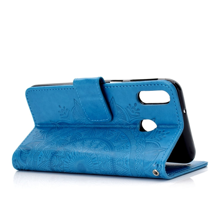 For Huawei P40 Lite E / Y7p Totem Flower Embossed Horizontal Flip TPU + PU Leather Case with Holder & Card Slots & Wallet