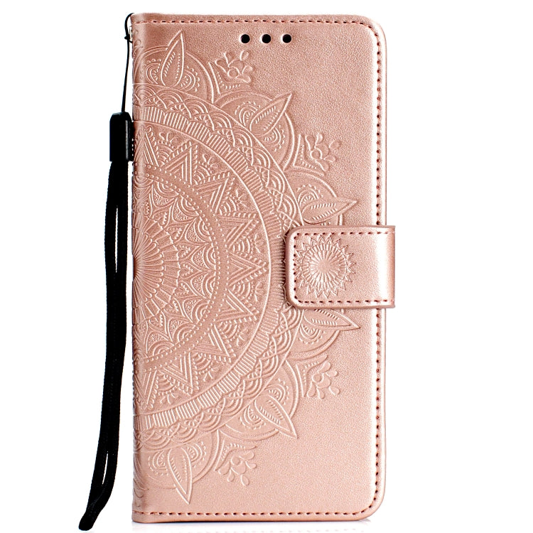 For Huawei P40 Lite E / Y7p Totem Flower Embossed Horizontal Flip TPU + PU Leather Case with Holder & Card Slots & Wallet