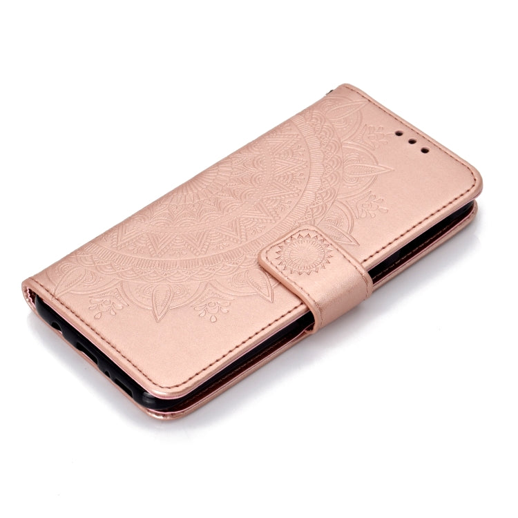 For Huawei P40 Lite E / Y7p Totem Flower Embossed Horizontal Flip TPU + PU Leather Case with Holder & Card Slots & Wallet