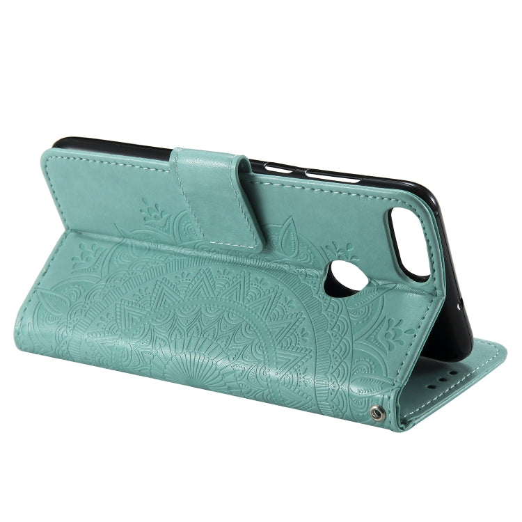 For Huawei P smart Totem Flower Embossed Horizontal Flip TPU + PU Leather Case with Holder & Card Slots & Wallet