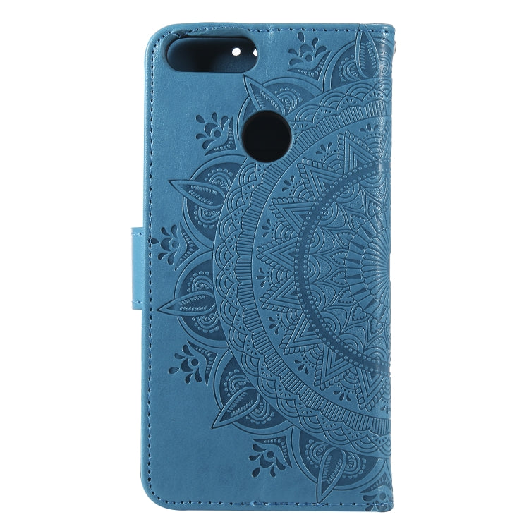 For Huawei P smart Totem Flower Embossed Horizontal Flip TPU + PU Leather Case with Holder & Card Slots & Wallet