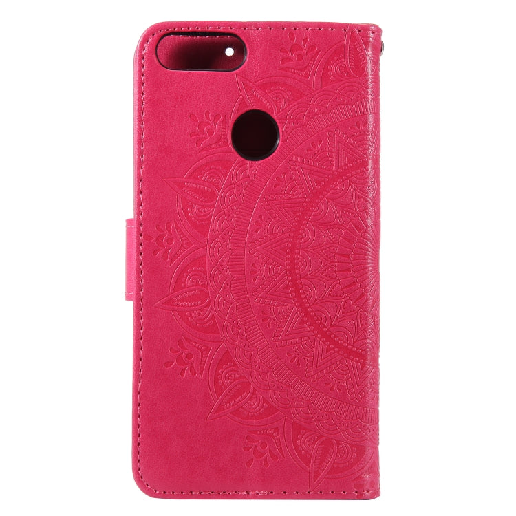 For Huawei P smart Totem Flower Embossed Horizontal Flip TPU + PU Leather Case with Holder & Card Slots & Wallet