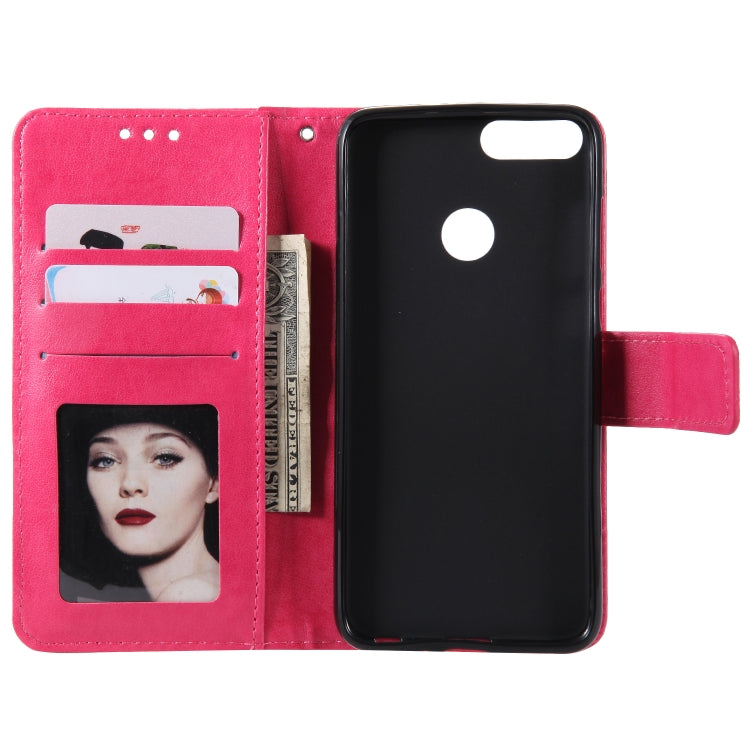 For Huawei P smart Totem Flower Embossed Horizontal Flip TPU + PU Leather Case with Holder & Card Slots & Wallet